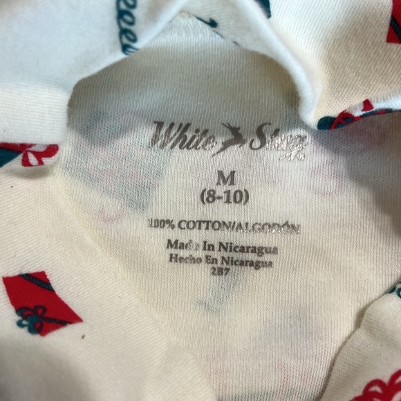 Christmas Top Mock Neck Cotton Off White Womens Medium New - Picture 5 of 8
